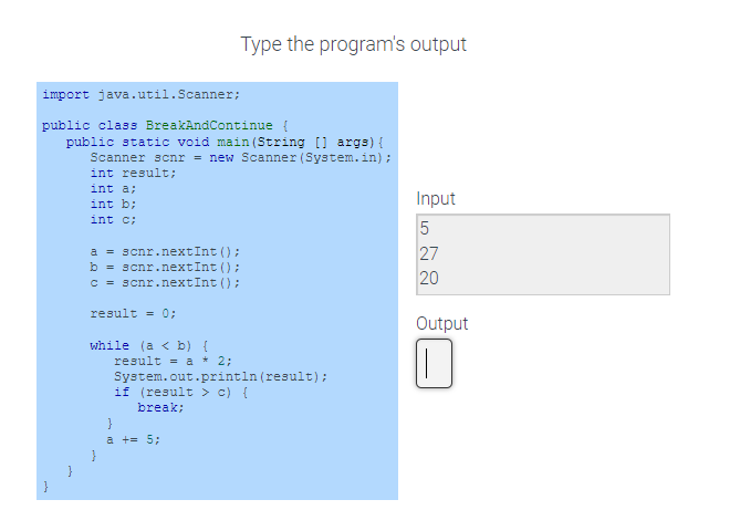 Solved Type the program's output import java.util.Scanner; | Chegg.com