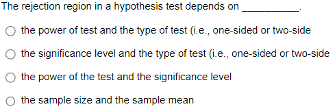 hypothesis test rejection rule