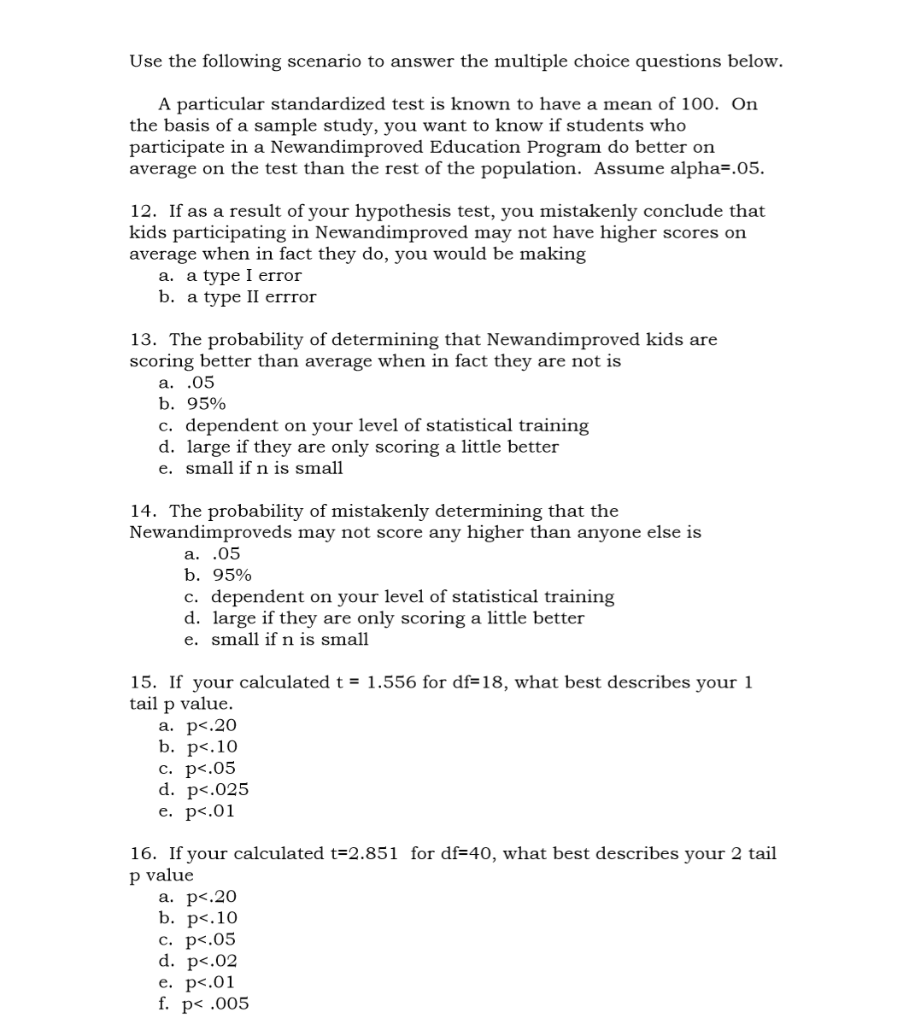 Solved Use the following scenario to answer the multiple | Chegg.com