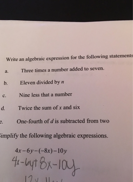 write an algebraic expression for 18 decreased by 3 times d