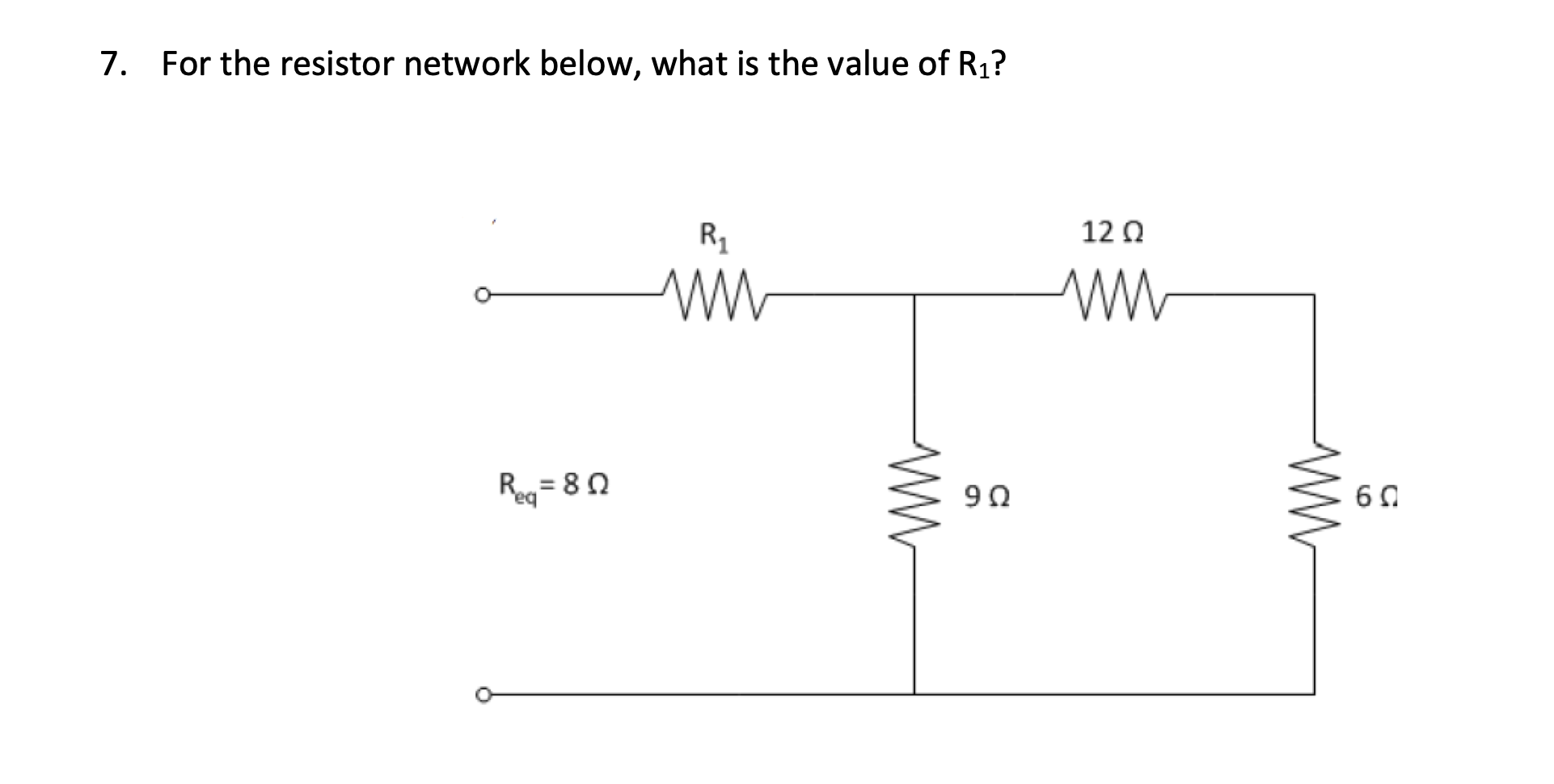 Solved For the resistor network below, what is ﻿the value