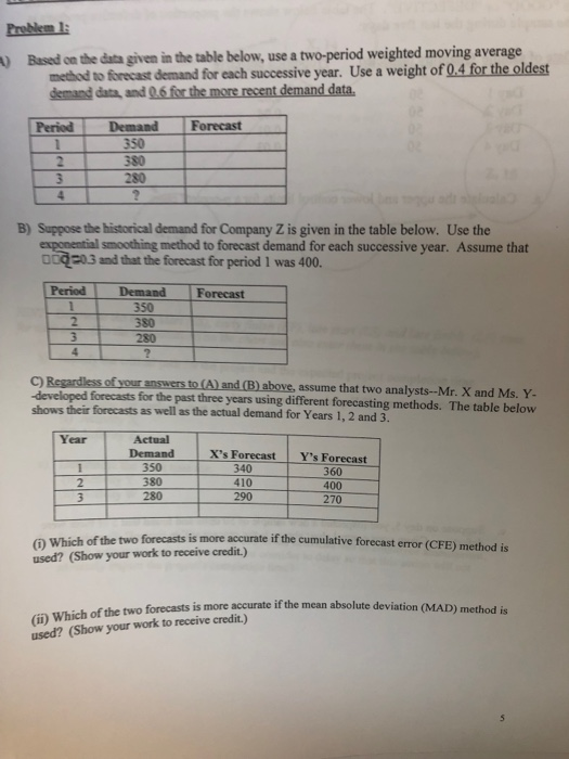 Solved Based on the data given in the table below, use a | Chegg.com