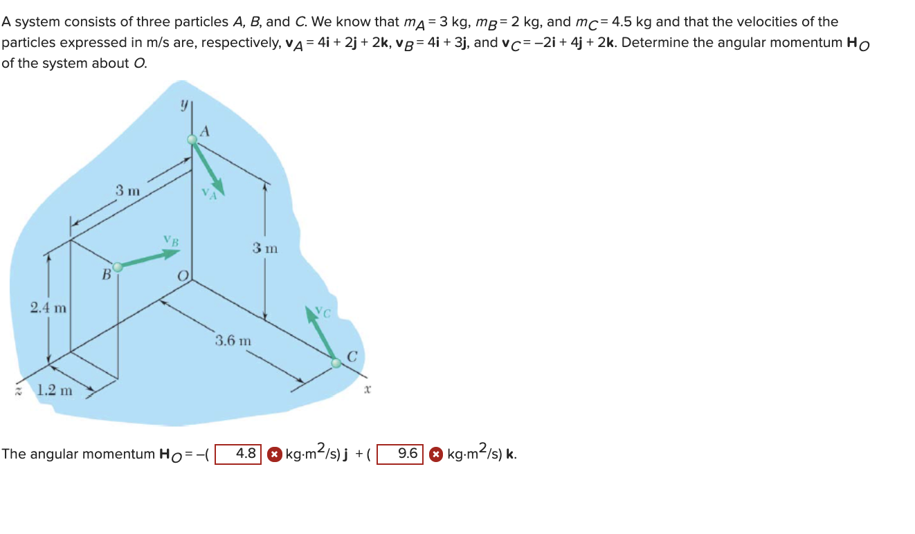 Solved A system consists of three particles A, B, and C. We