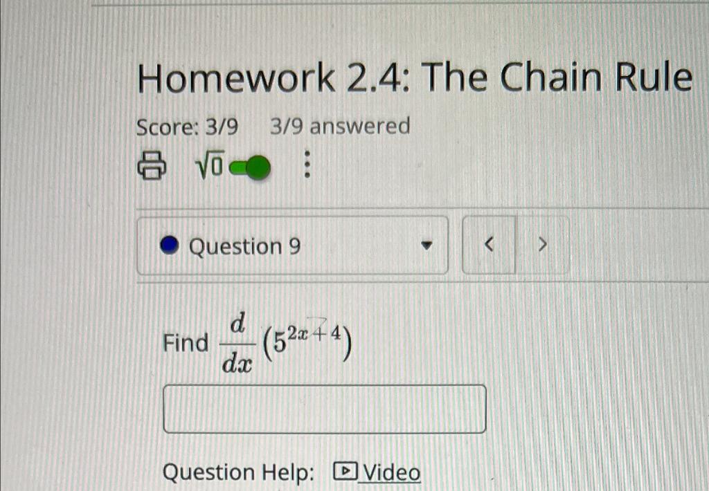 Solved Progress saved Done Homework 2.4: The Chain Rule | Chegg.com