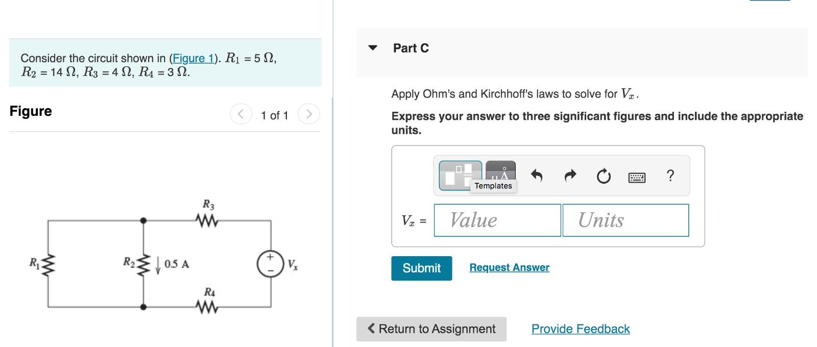 Solved Part A Consider the circuit shown in (Figure 1). R1 = | Chegg.com