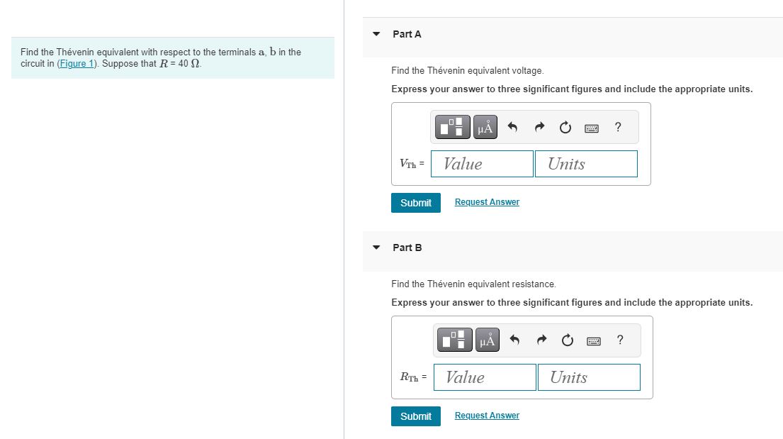 Solved Find The Thévenin Equivalent With Respect To The | Chegg.com