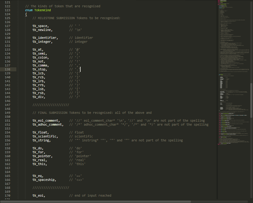 Compiler Code Token Solved You are required to complete the implementation of | Chegg.com