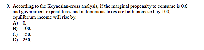 Solved This Is A Macroeconomics Problem. The Answer Is B) | Chegg.com