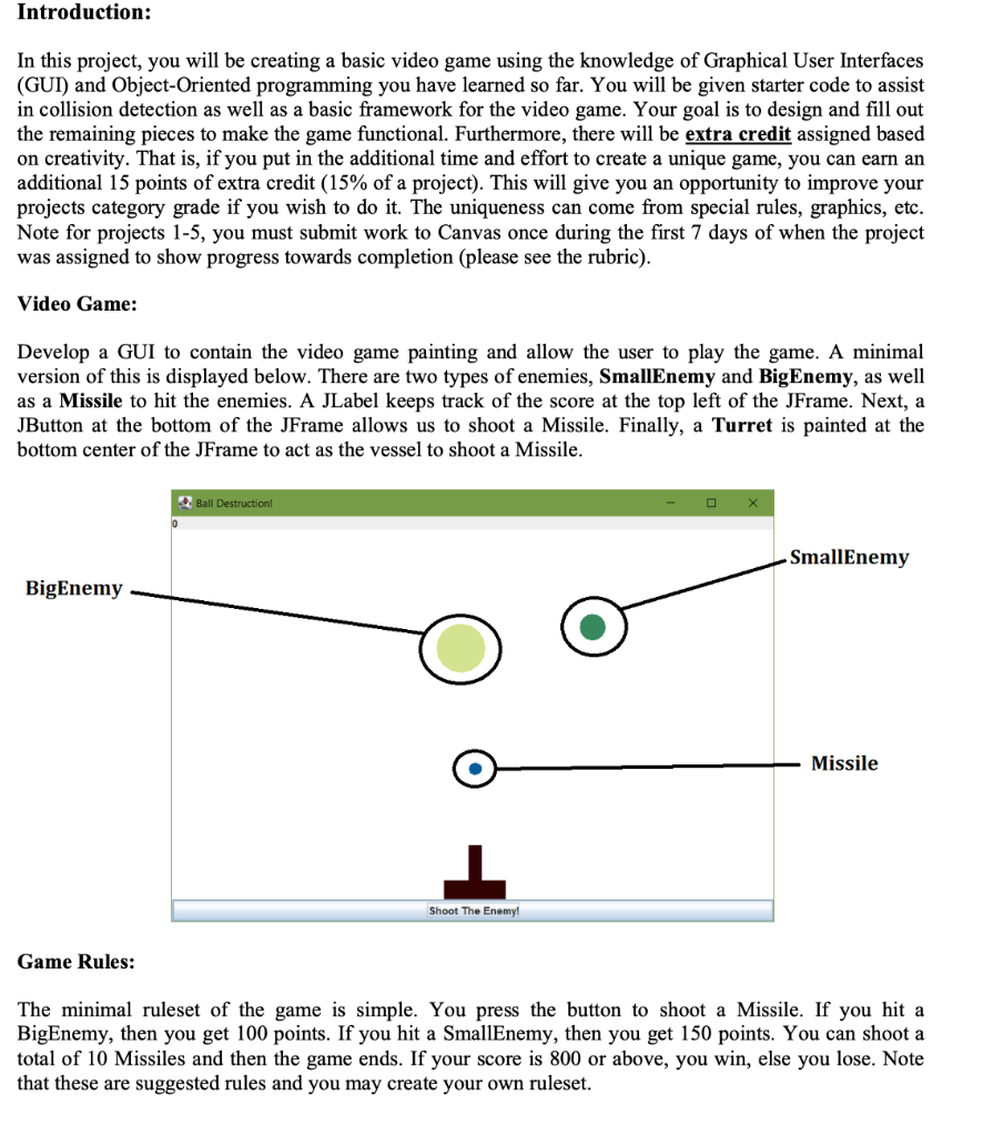 Solved Introduction: In this project, you will be creating a | Chegg.com