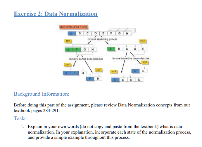 Solved Exercise 2: Data Normalization Un Normalized Form B C | Chegg.com