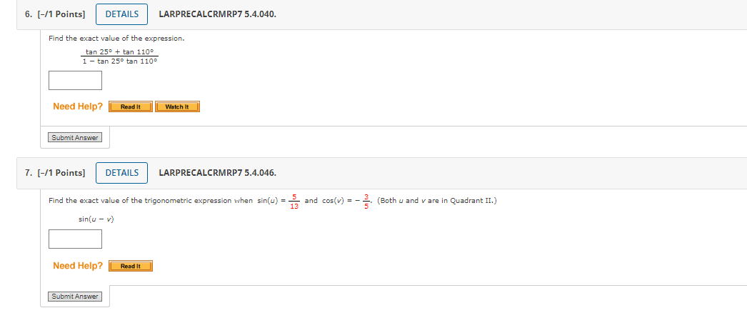 find the exact value of the expression 2 sin 30 tan 45