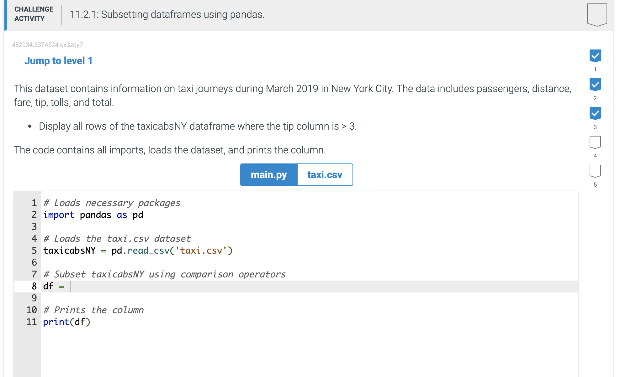 new york city taxi dataset