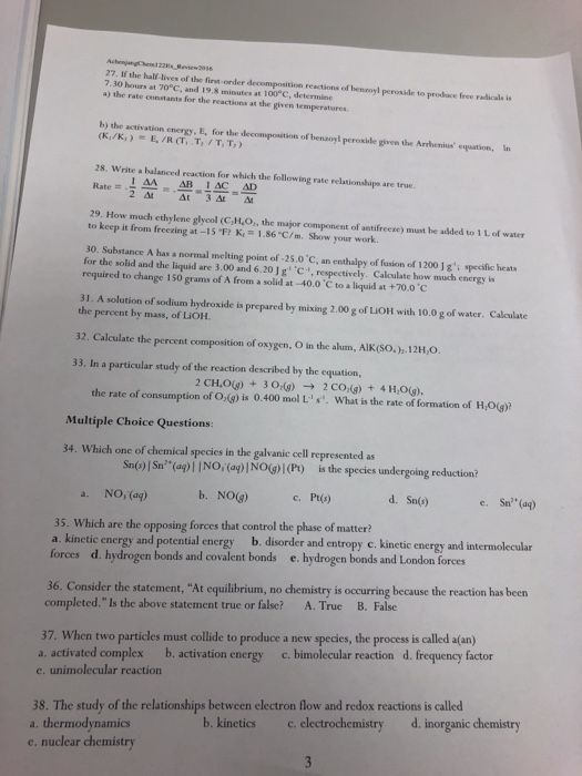 Solved am Review Assorted Questions , ,states Tangen in each