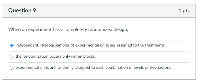 subjects are randomly assigned to the experimental or control condition