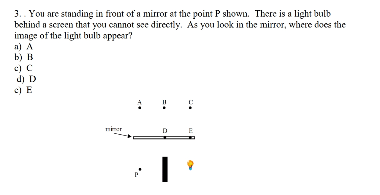 Solved ï You Are Standing In Front Of A Mirror At The Point Chegg Solved ï You Are Standing In Front Of A Mirror At The Point Chegg
