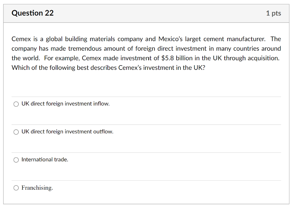 Solved Cemex is a global building materials company and | Chegg.com