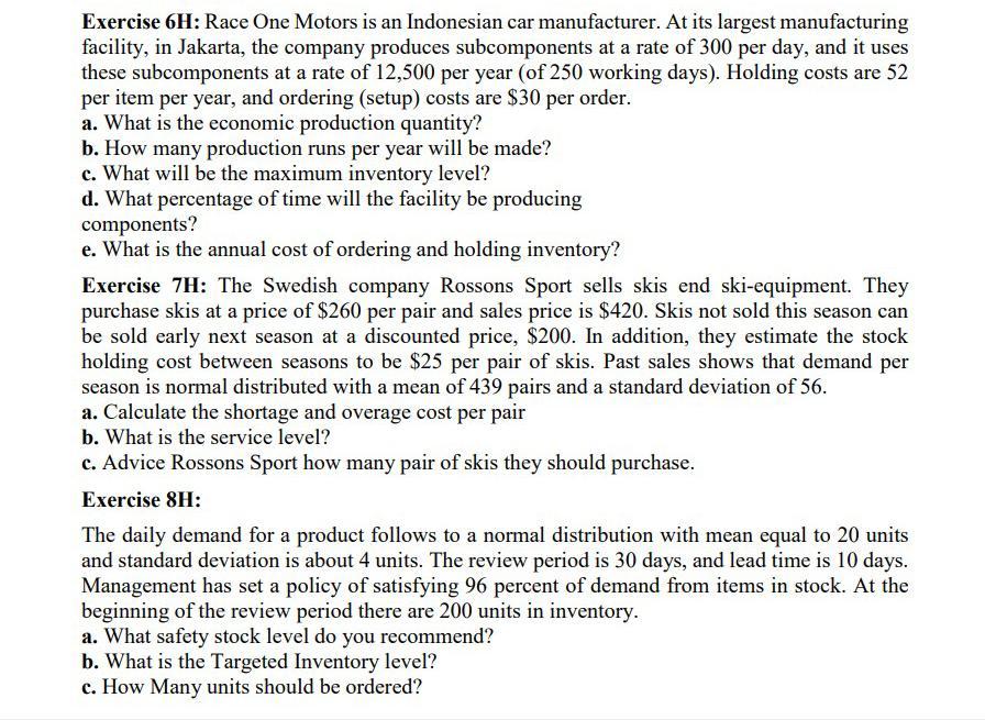 Solved 5. Homework 5 (All the eight following exercises | Chegg.com