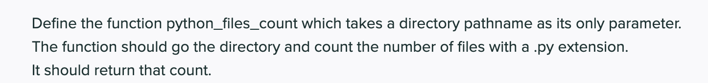 Solved Define the function python_files_count which takes a | Chegg.com