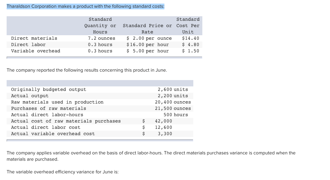 solved-tharaldson-corporation-makes-a-product-with-the-chegg