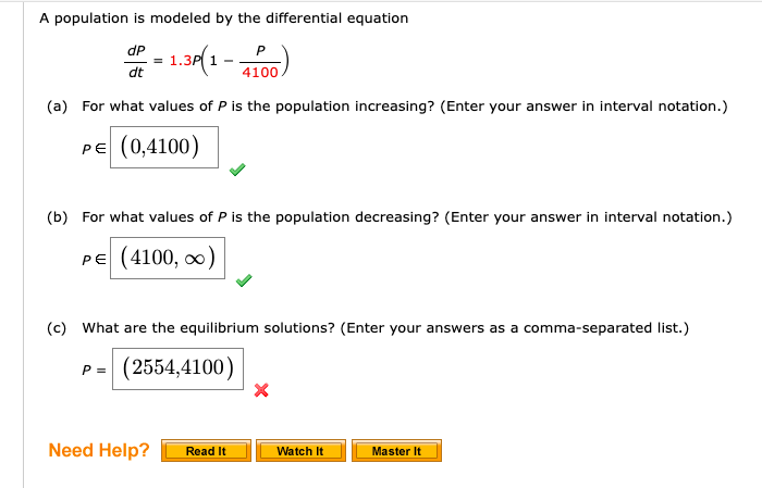 Solved A Population Is Modeled By The Differential | Chegg.com