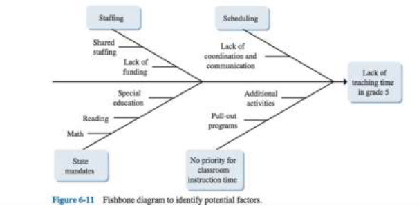 Figure 6-11 Fishbone diagram to identify potential factoss.