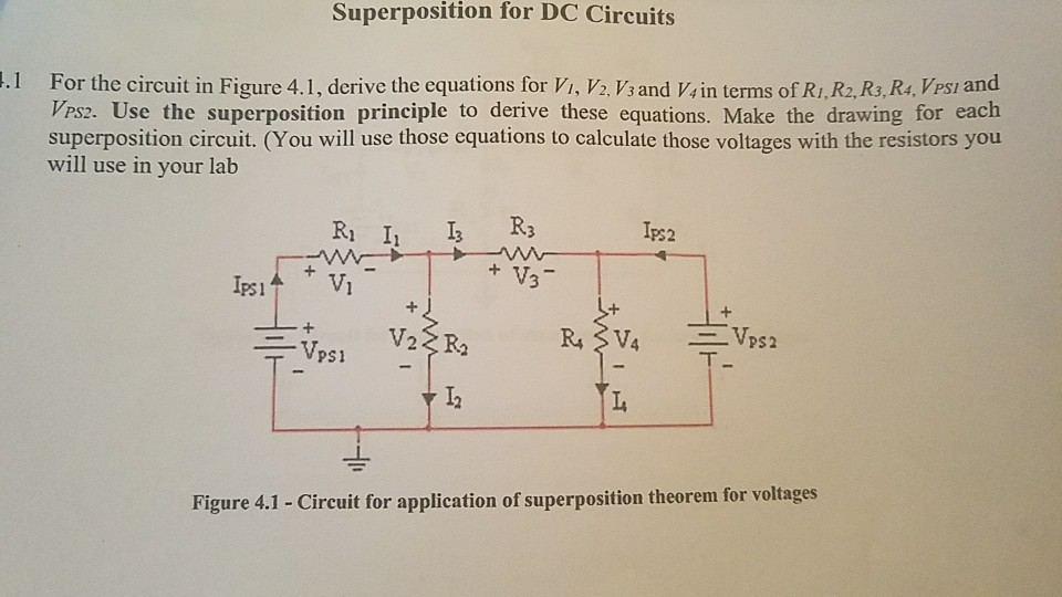 Solved Superposition for DC Circuits .1 For the circuit in | Chegg.com