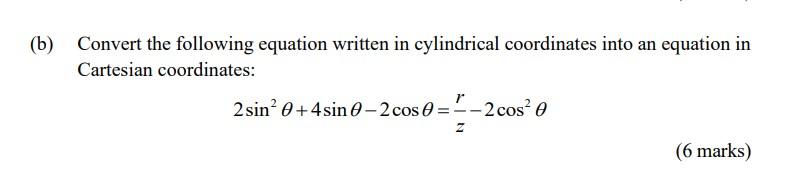 Solved B) Convert The Following Equation Written In | Chegg.com