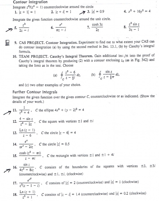 Solved Contour Integration Integrate 2Kz I) counterclockwise