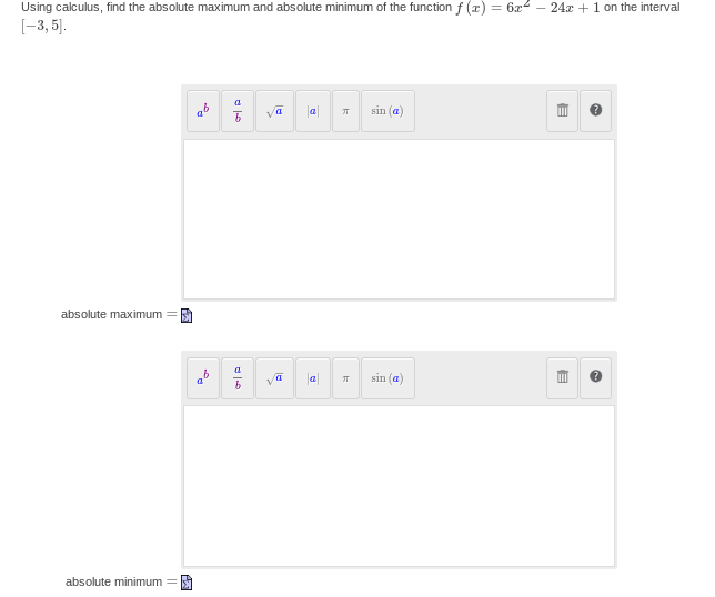 Solved Using calculus, find the absolute maximum and | Chegg.com