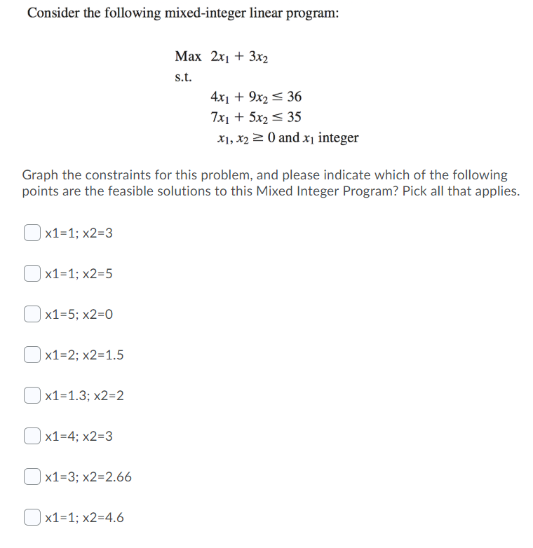 mixed integer linear assignment problems