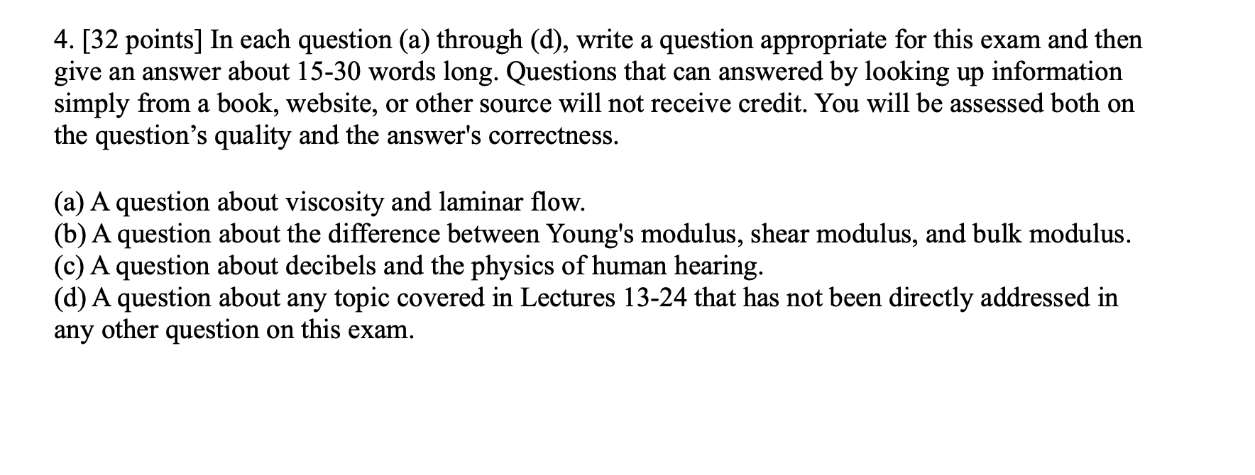 Solved i beleive its only asking to create questions based | Chegg.com