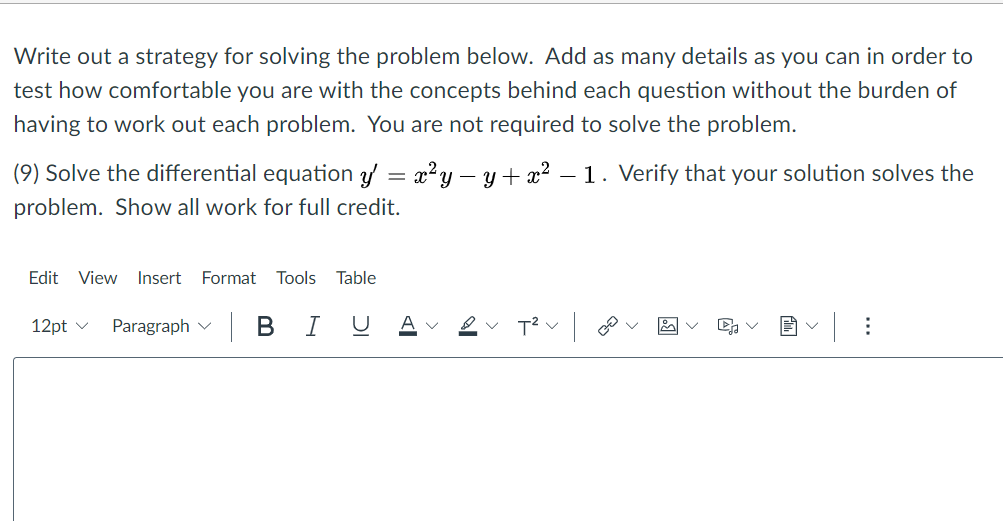 Solved Write out a strategy for solving the problem below. | Chegg.com
