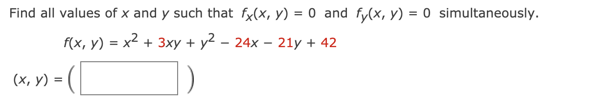 solved-find-all-values-of-x-and-y-such-that-fx-x-y-0-and-chegg