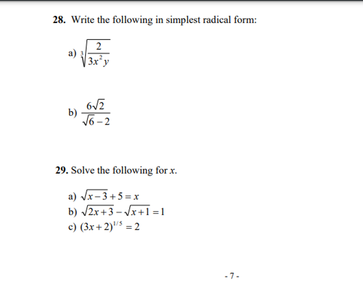 write square root of 200 in simplest radical form