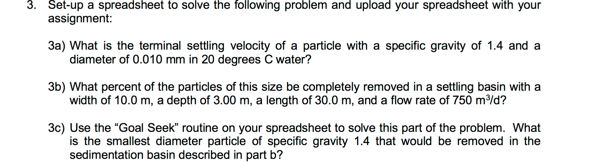 Solved Set-up a spreadsheet to solve the following problem | Chegg.com