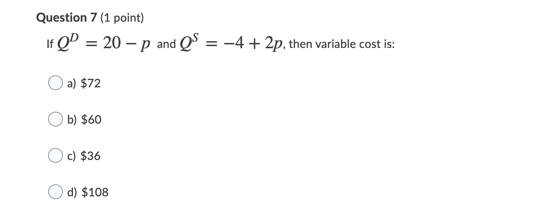 Solved How Do I Solve For The Variable Cost From | Chegg.com