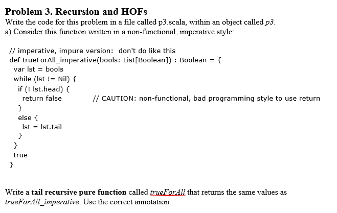 Solved Problem 3. Recursion and HOFs Write the code for this | Chegg.com