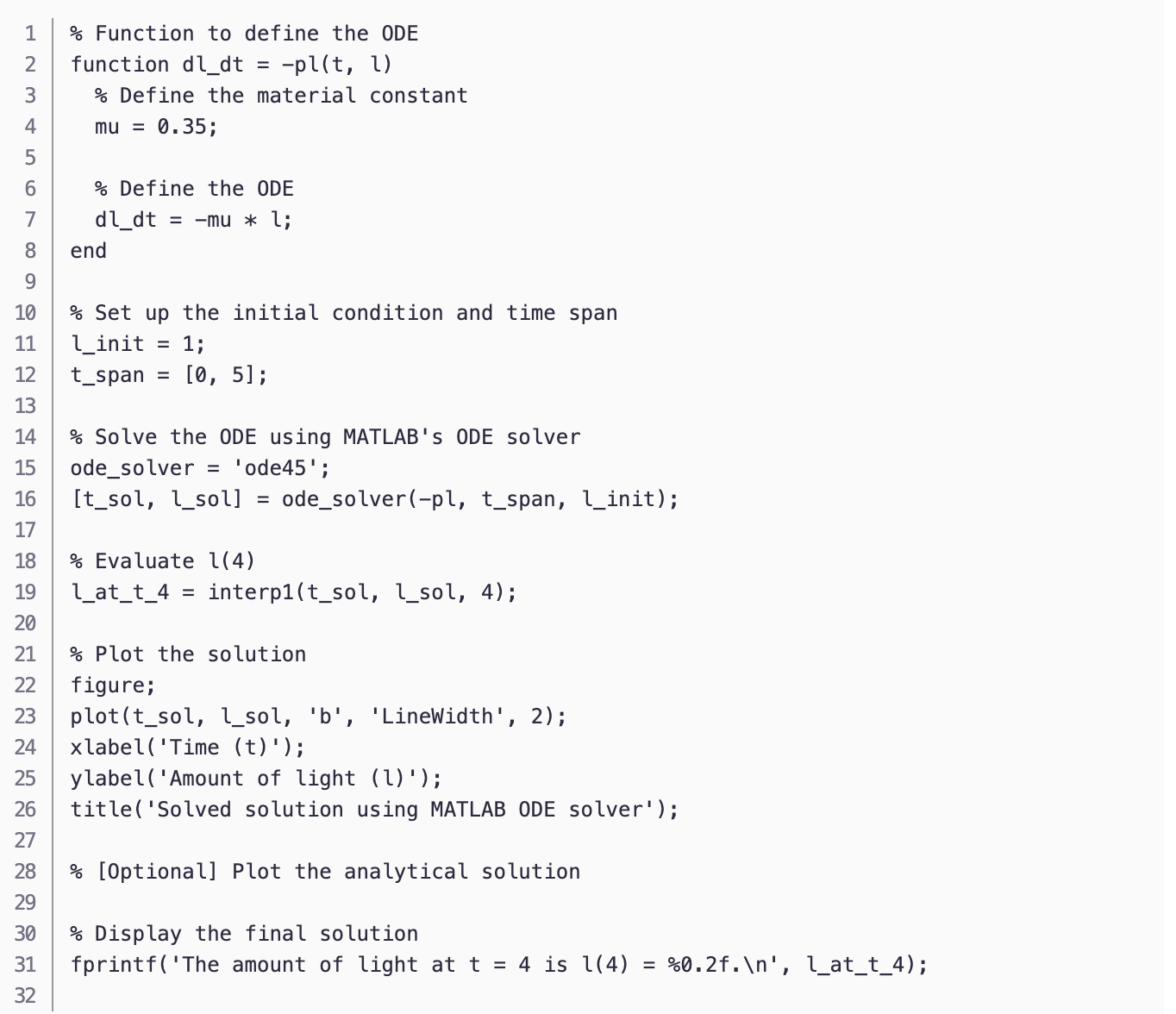 Solved Please Show How To Solve Using MATLAB Code Only | Chegg.com