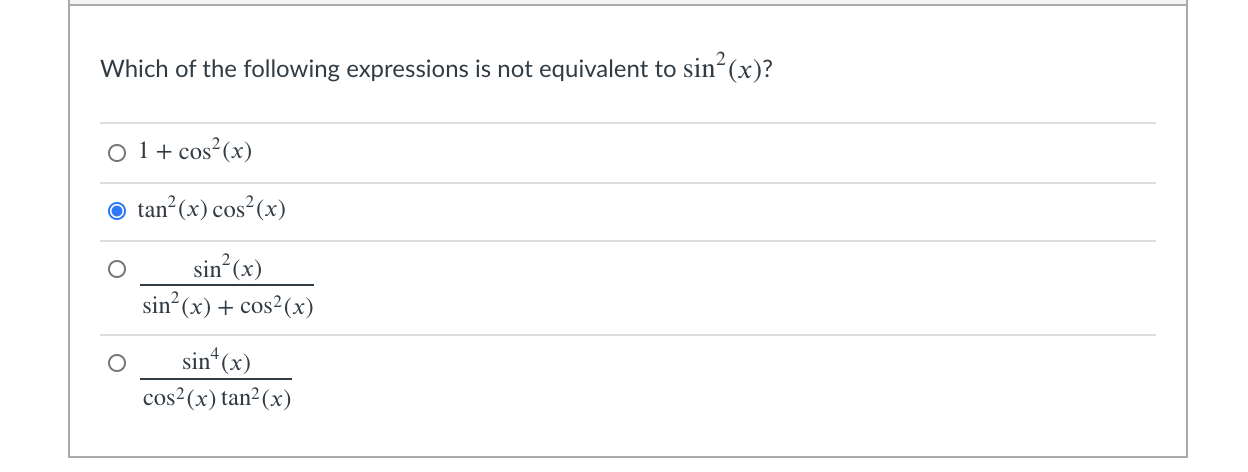 Solved Which of the following expressions is not equivalent | Chegg.com
