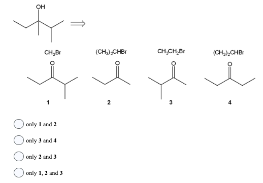 Solved Which combination(s) of alkyl bromide and carbonyl | Chegg.com