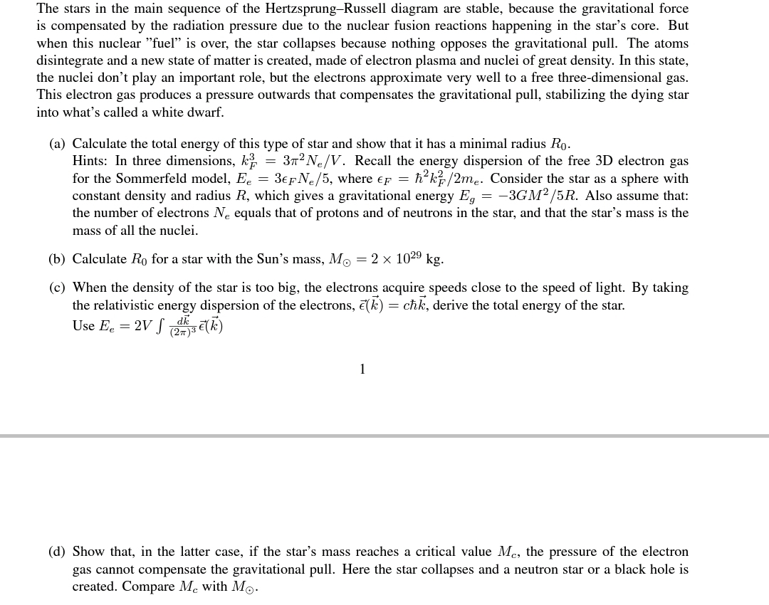 Solved The stars in the main sequence of the | Chegg.com