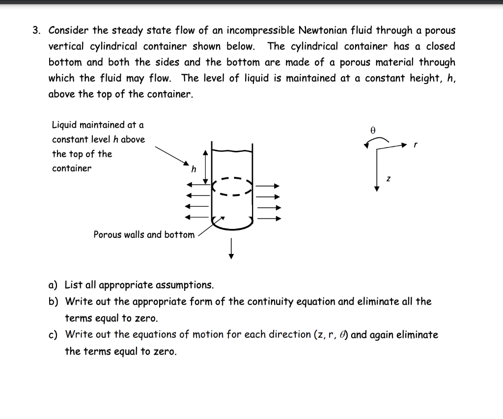 3. Consider the steady state flow of an | Chegg.com