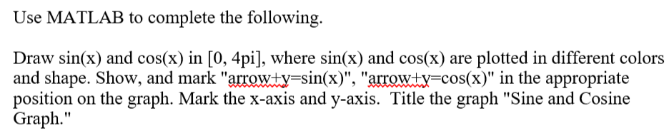 Use MATLAB to complete the following. Draw sin(x) and | Chegg.com