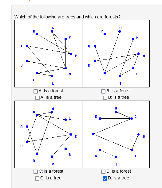 Solved Which of the following are trees and which are | Chegg.com