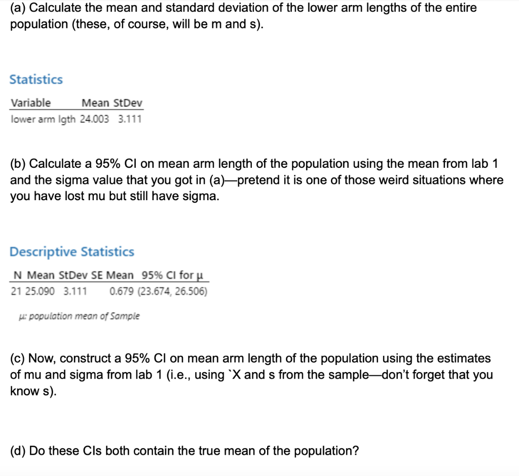 Solved (a) Calculate the mean and standard deviation of the | Chegg.com