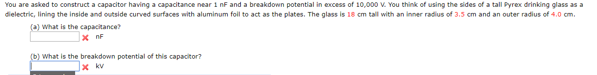 Solved You are asked to construct a capacitor having a | Chegg.com