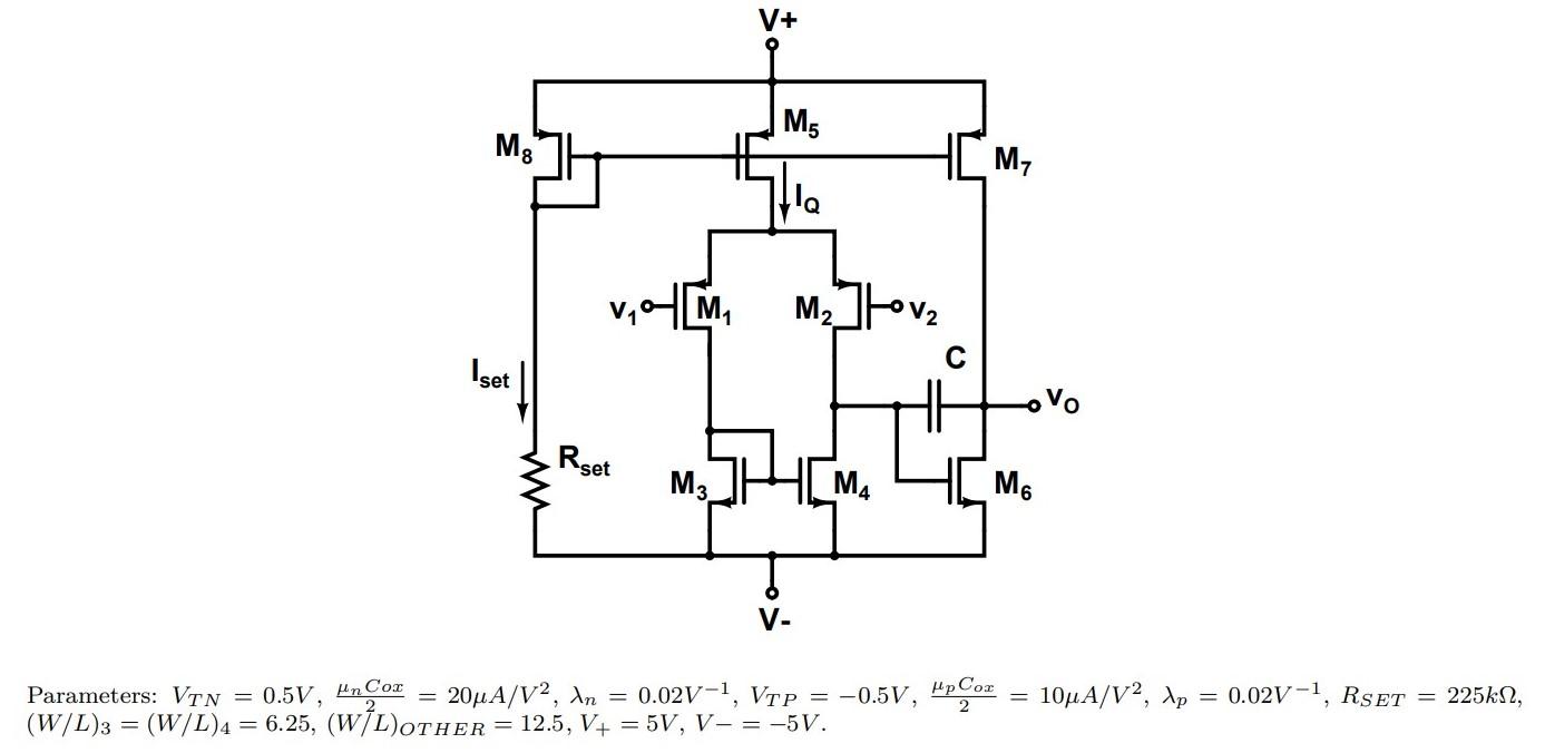 Solved For this circuit find Differential mode voltage