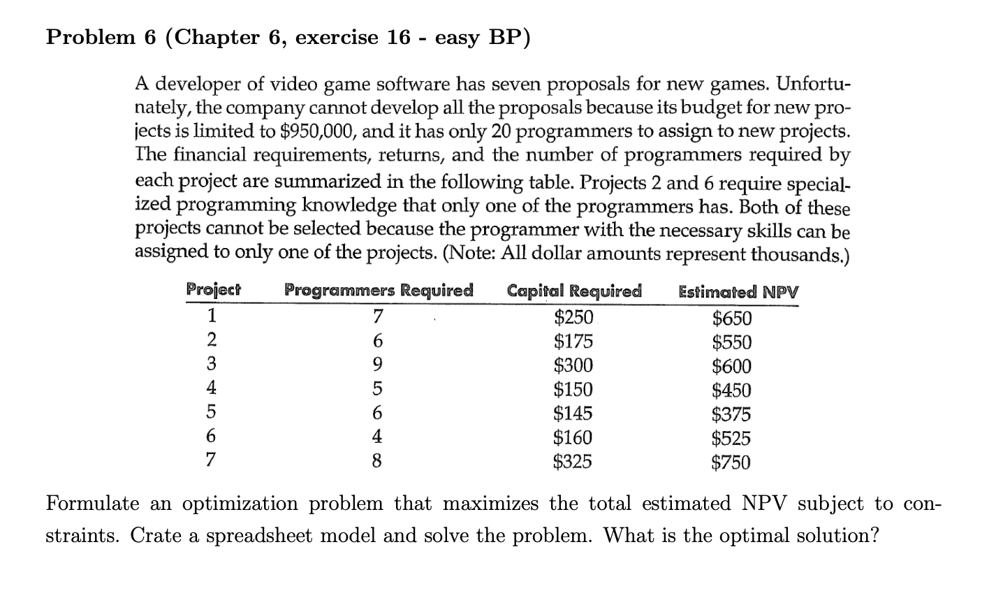 Solved Problem 6 (Chapter 6, exercise 16 - easy BP) A