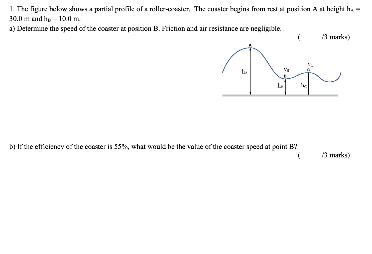 Solved 1. The figure below shows a partial profile of a Chegg