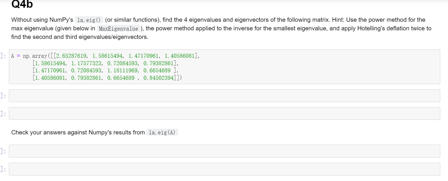 Solved Question 4: eigensystems In this question we look at | Chegg.com